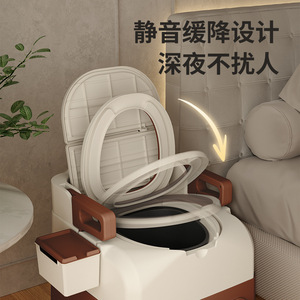 Portable Adult Toilet Seat With Slow Closing Cover <b>For</b> Home Use Indoor <b>Bathroom</b> Safety Equipment 150 Kg Capacity - Product Image 3