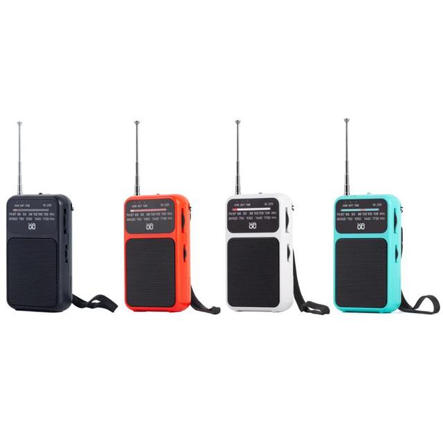 Factory Price Mini Portable Rechargeable / Battery Dual-mode Powered Pointer FM Radio With Flashlight