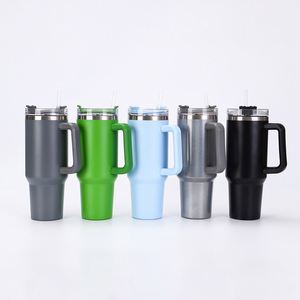 Vaso Térmico Portátil de Acero Inoxidable 304 de 40oz con Asa, Aislamiento al Vacío, para Coche y Exteriores, con Popote, para Hielo, de Primera Generación, Transfronterizo - Product Image 4