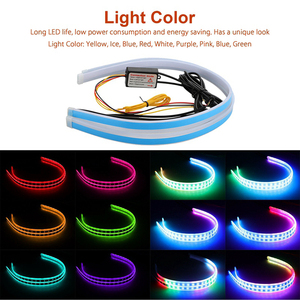 <span class=keywords><strong>Voiture</strong></span> Lumière RVB LED Bande DRL Pour <span class=keywords><strong>Voiture</strong></span> Phare Feux Séquentielle Fluide Multicolore <span class=keywords><strong>Clignotant</strong></span> Lumières - Product Image 6