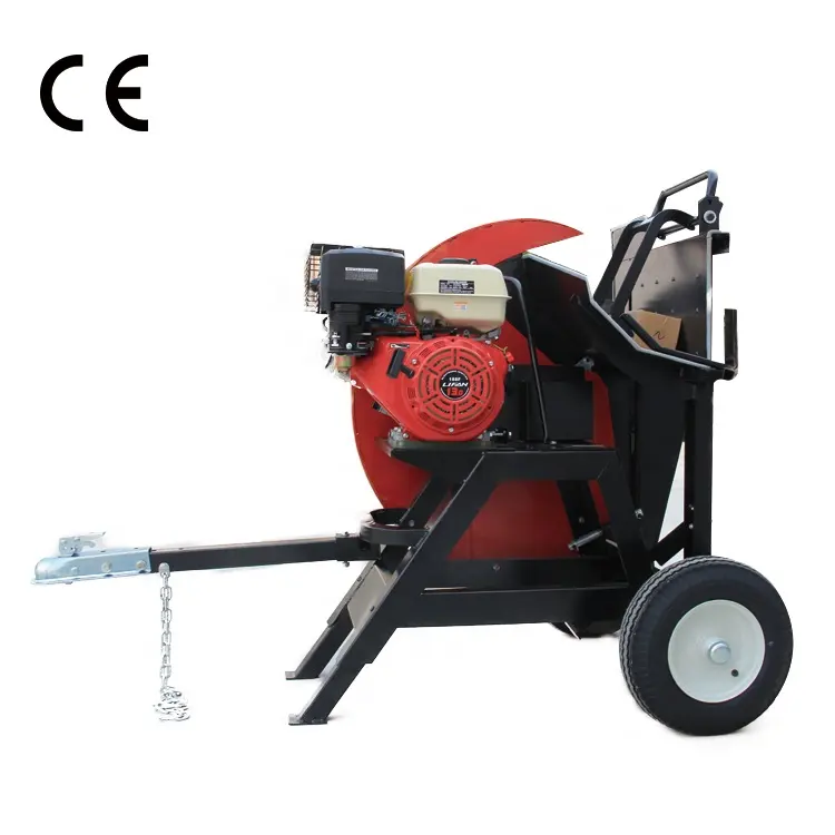 Gỗ cầm tay đã thấy máy cưa tròn ngang xăng động cơ gỗ chipper log Saw cho bán