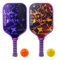 Raquette de pickleball en fibre de verre durable de 16 mm, légère, avec sac de transport en polyester écologique pour débutants, multi-usages
