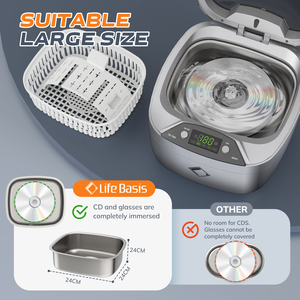 Lifebasis nettoyeur de <span class=keywords><strong>bijoux</strong></span> à ultrasons 42000Hz <span class=keywords><strong>Machine</strong></span> à laver nettoyeur de <span class=keywords><strong>bijoux</strong></span> vibrant sonique nettoyeur de retenue à ultrasons - Product Image 3