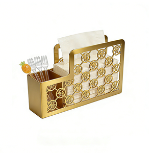 <span class=keywords><strong>Prix</strong></span> <span class=keywords><strong>d</strong></span>'usine, vente en gros, boîte à mouchoirs en acier inoxydable brillant doré, porte-serviettes triangulaire en métal pour table - Product Image 6