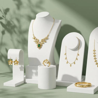 Ensemble de supports de présentation de bijoux en forme de cube pour boucles d'oreilles, colliers, bracelets – Élégant et réglable