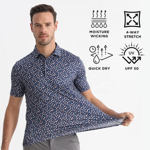 USA Local Stock Großhandel Herren Polo <span class=keywords><strong>Shirts</strong></span> Golf Sportliche Tops Bekleidung Athletic Quick Dry Elastic Breath able <span class=keywords><strong>Funny</strong></span> Golf T-Shirt - Product Image 5