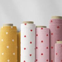 XNZTEX JURAVICHY JF2549 Maßgeschneiderter Druck 100% Baumwolle Doppel-Musselin-Stoff Organisch Gewebt für Babydecken, Schlafbekleidung & Hemden
