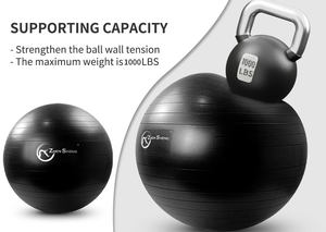 Zhensheng logotipo personalizado REACH pasó caliente Anti Burst Ejercicio suizo pelota 55cm 65cm 75cm 85cm Eco PVC Yoga pelota con bomba - Product Image 4