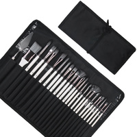 7 pièces de haute qualité en métal porte-crayon pliable ronde tête aquarelle animal pinceau set pour la peinture d’artiste.