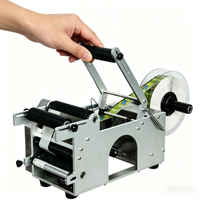 Machine d'étiquetage horizontale semi-automatique électrique MT-50 pour bouteilles rondes, moteur pour emballage de barils en verre/plastique, sortie gauche/droite