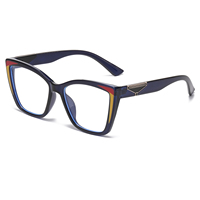 Gafas de Ojo de Gato Anti-Luz Azul para Mujer, Venta al por Mayor, Set de 4 Piezas, Patrón de Mármol, Montura Completa de PC, Lentes Transparentes, Gafas Decorativas de Moda