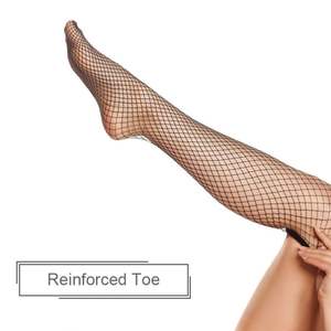 Prêt à expédier bout renforcé haute élastique noir résille sans couture collants <span class=keywords><strong>sexe</strong></span> sans couture mode collants collants bonneterie filles - Product Image 4