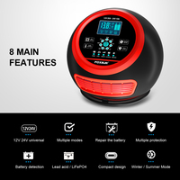 Chargeur de batterie de voiture 12V 20A Chargeur intelligent de batterie au plomb-acide pour voitures Portable 24V 10A