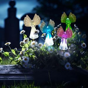 Il giardino solare colorato piccolo angelo illumina il Patio all'aperto per le vacanze serie Decorative di illuminazione del campo luce del prato per il Patio - Product Image 5