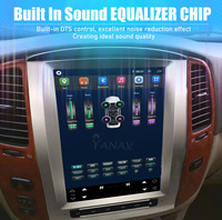 Lecteur multimédia Android 13 DSP avec GPS intégré, CarPlay sans fil, écran tactile, Android Auto, tableau de bord 12,1 pouces, USB, Lexus LX470 1
