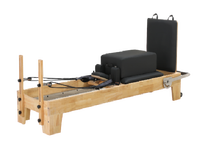 Kursi Pilates FEIFANHONGYU dengan Rangka Kayu, Pegas Pedal Terpisah, Pegangan yang Dapat Disesuaikan, Peralatan Pilates untuk Rumah, Studio, dan Gym