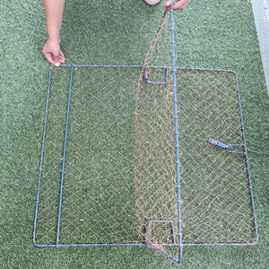Cage à oiseaux pliable en métal, piège à volailles, poulets, canards, cailles, avec filet noué - Product Image 3