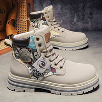Mode transfrontalière bottes pour hommes nouvelles bottes courtes à grosse tête bottes rhubarbe