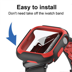 Funda de doble color para <span class=keywords><strong>Iwatch</strong></span> Band 41mm 45mm, funda protectora de silicona para reloj, bisel para Apple Watch Series 7 6 5 4 - Product Image 2