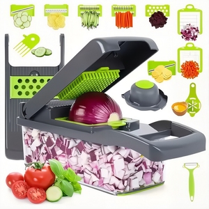 Trancheuse à légumes multifonctionnelle de haute qualité <span class=keywords><strong>Kit</strong></span> de trancheuse à légumes multifonctionnelle transfrontalière 16 en 1 trancheuse manuelle de cuisine - Product Image 3