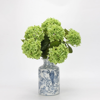 Bunga hydrangea Perancis kualitas tinggi bunga buatan hydrangea sentuhan nyata untuk dekorasi rumah