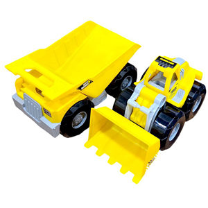 Juego de Juguetes de Construcción para Niños, Camión Volquete y Cargadora, Vehículos de Ingeniería de Plástico - Product Image 1