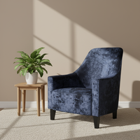Fauteuil de loisirs Heywood en tissu chenille, une place, pour la maison et les événements de mariage