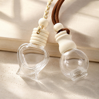Botol Diffuser Kaca Frost Silinder Mewah Grosir dengan Reed Berbagai Ukuran (8ml/10ml/12ml) Pengharum Mobil Gantung