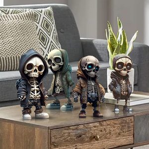 Figuras de Esqueletos Personalizadas, Adornos Creativos y Únicos de Muñecos Esqueleto con Chaqueta, Estatua de Calavera Simple para Casa Embrujada - Product Image 1