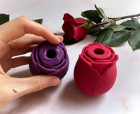 Jouets sexuels pour couples imperméables 2 en 1 à 10 fréquences de succion, vibrateur clitoridien et point G en forme de rose pour femmes, sensation électrifiante