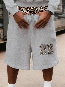Мужской уличный костюм с капюшоном и шортами с леопардовым принтом - Product Image 2