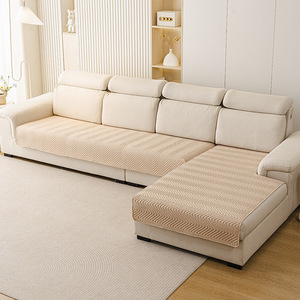 Sofa <b>Cushion</b> Waterproof <b>Rectangular</b> Modular Sofa Cover All Season Solid Color Seat Pad Machine Washable - Product Image 1