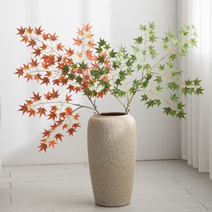 Hojas de Arce Artificiales Meng Jie de 100cm-200cm, Follaje Rojo y Verde para Decoración de Interiores del Hogar - Product Image 1
