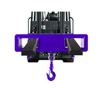 Attache de levage pour chariot élévateur à charge lourde 6600 lb, avec double poche pour fourche et boulons de centrage de sécurité, pour installations industrielles