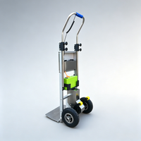 Chariot de manutention portable à batterie pour escaliers, capacité 440 lbs, en aluminium, pour le shopping