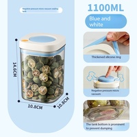 En stock – Boîte hermétique transparente multi-tailles à fermeture facile pour grains de café et aliments secs – Idéale pour le garde-manger