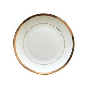 Service de table de luxe en porcelaine, assiettes en céramique de Chine osseuse, assiettes de présentation dorées - Product Image 3