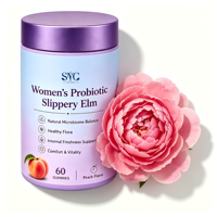 SYC BIO Gommes Probiotiques pour Femmes à l'Orme Rouge – Soutien Naturel de l'Équilibre Microbiotique – 60 Unités Saveur Pêche – Vente en Gros