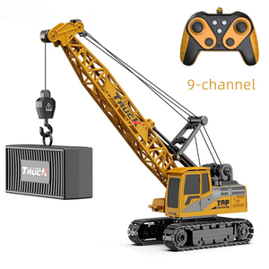 Camión Excavadora RC de Aleación 9CH, <span class=keywords><strong>Juguete</strong></span> con Rotación de 360 Grados, Vehículo de Ingeniería a Control Remoto, Juguetes de Grúa RC - Product Image 1