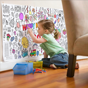 Nappe de coloriage réutilisable et non toxique pour enfants - Toile de peinture lavable pour les fêtes de Noël et de Pâques et les jeux <span class=keywords><strong>en</strong></span> <span class=keywords><strong>famille</strong></span> - Product Image 4