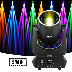 Feiyueyue 200W LED Projecteur à Effet DJ DMX RGB Stroboscope à Tête Mobile IP33 en Alliage d'Aluminium pour Fêtes Mariages Clubs <span class=keywords><strong>Disco</strong></span> Événements Spectacles Nuit - Product Image 1