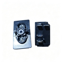 Interrupteur à bascule SPST ON-OFF 4 broches DC12V 24V, blanc, double LED éclairée, sans cache, pour bateau, camping-car, marine, camion, voiture