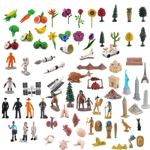 Настраиваемая Упаковка из тюбиков, однотонная Цветочная елка, фрукты, примитивные люди, пластиковая мини-модель человека для украшения стола - Product Image 1