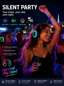 Sistema Hi-Fi per Silent Disco più venduto, con cuffie Silent Disco RF890, 12 ore di autonomia, trasmettitori opzionali - Product Image 6