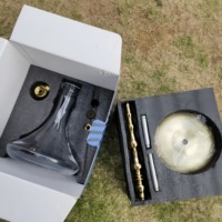 Technologie allemande Narguilé, Narguilé en laiton, Shisha, 60cm de large, tube unique, emballage de boîte cadeau délicate Narguilé, Sheesha,