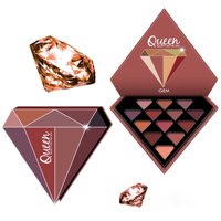 OEM Hochpigmentierte Matte Diamant-Lidschattenpalette Rauchige Augenpalette Hersteller
