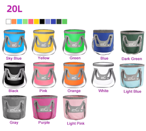 Conteneur d'eau en plastique OEM 12L 20L 500D, sac de rangement portable pliable pour le <span class=keywords><strong>camping</strong></span>, la randonnée, la navigation de plaisance, la pêche, seau à glace pliable - Product Image 6