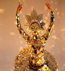 Traje <span class=keywords><strong>de</strong></span> Ballet Mirror Girl con Diadema, Falda y Top Color Block <span class=keywords><strong>para</strong></span> Mujer, Lujo, Espectáculo Láser, Acrílico, Actuación, Talento, Danza Mecánica - Product Image 5