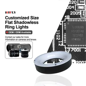 HIFLY无影直径120 * 35毫米发光二极管环形灯，用于显微镜和工业相机