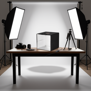 Caja de Luz para Estudio Fotográfico de 16 x 16 Pulgadas, 3000-5600K, con 6 Fondos de Doble Cara en Color, Material de Nailon, Alimentación por Enchufe - Product Image 2
